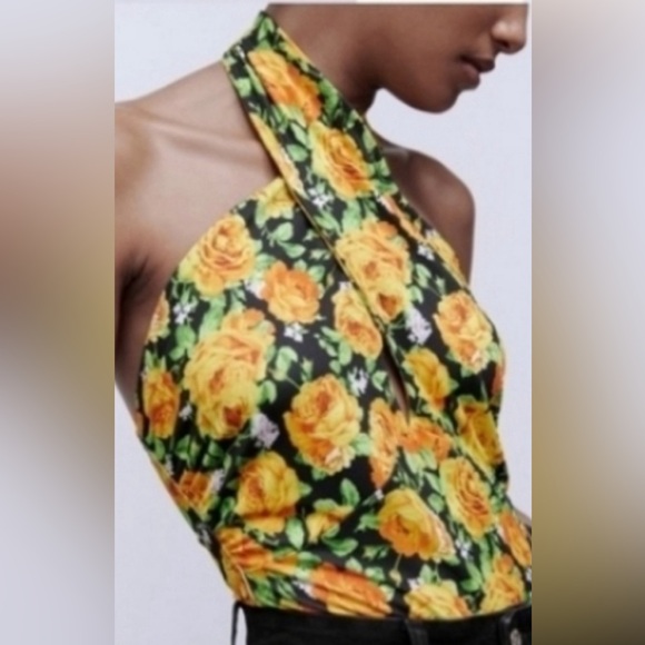 ZARA CROSS-NECK BODYSUIT - Picture 5 of 11